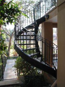 Floral Outdoor Wrought Iron Stair Railing