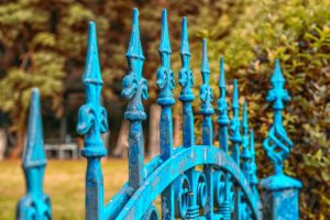 Blue Garden Fence