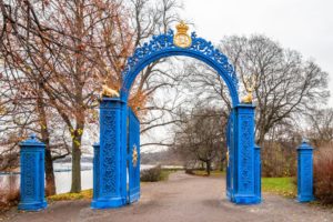 Blue Wrought Iron Gate